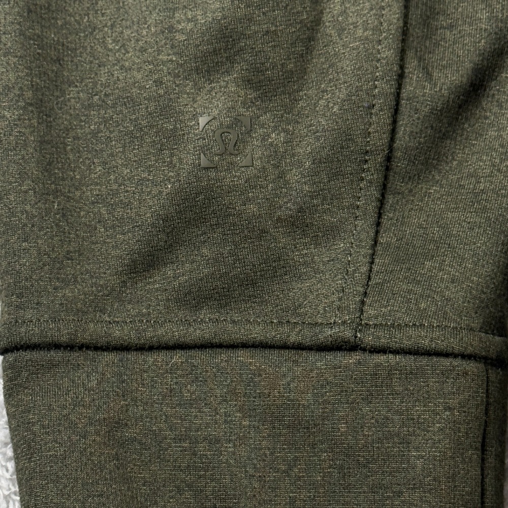 Lululemon Engineered Warmth Full Zip Hoodie XL Dark Olive Green Wool Blend - Picture 7 of 9